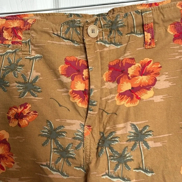 CPO Provisions men’s tan tropical 8” inseam shorts size 36 - Picture 2 of 10